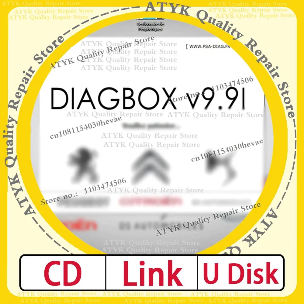 Diagbox 9.91 VM Version L-exia PP2000 Diagnostic software For P-eogeot diagbox car obd2 scanner Auto Repair Code reader Program