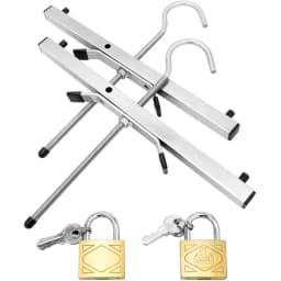Heavy Duty Ladder Roof Rack Clamp Clamps 2 Locks Lockable Safe Ladders Rack Rail Bar Luggage Carrier with Lock Top Car Rack