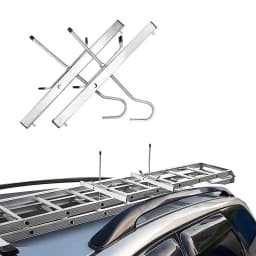Heavy Duty Ladder Roof Rack Clamp Clamps 2 Locks Lockable Safe Ladders Rack Rail Bar Luggage Carrier with Lock Top Car Rack