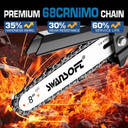 Electric Mini Chainsaw 6-Inch Cordless Woodworking Handheld Garden Electric Saw Cutting Power Tool Fit SWANSOFT 21V Battery