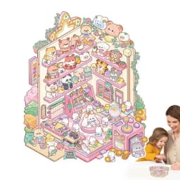 Cute Cartoon Decal Set Cute Three-dimensional Room Scenes Decal Home Decor Decals Home Decoration Stickers For Boy Girl Children