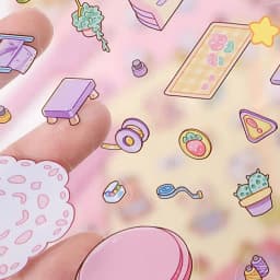 Cute Cartoon Decal Set Cute Three-dimensional Room Scenes Decal Home Decor Decals Home Decoration Stickers For Boy Girl Children