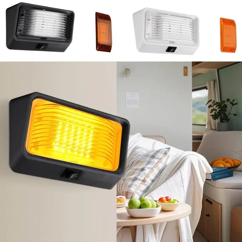 LED RV Porch Utility Light 12/14V Waterproof Rv LED Outdoor Light High Brightness RV Exterior Lamp Lighting Equipment For RV