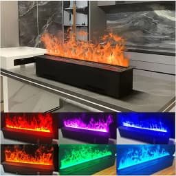 3D Steam Electric Fireplace for Living Room Smart Simulated Flame Atomization App Controlled Fireplace TV Cabinet Fireplace