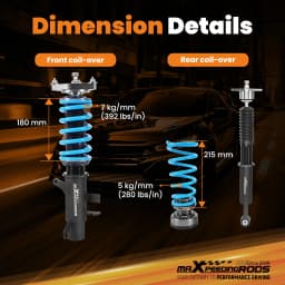T6 Coilovers Suspension Kit For Ford Focus FWD MK3 2011-2017