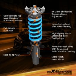 T6 Coilovers Suspension Kit For Ford Focus FWD MK3 2011-2017