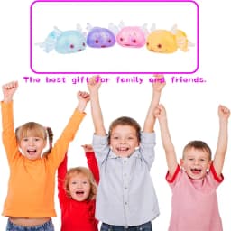 1/4PCS Squishy Stress Glitter Axolotl for Kids Adult Sugar Ball Stress Relief Birthday Party Favors Gift Easter Basket Filler