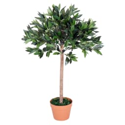 Outsunny Artificial Olive Tree Plant In an Orange Pot 90 cm for Home or Office