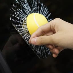 3D Ball Design Prank Tricky Broken Glass Sticker Funny Baseball Golf Ball Waterproof Car Decal Window Sticker Decoration