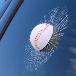 3D Ball Design Prank Tricky Broken Glass Sticker Funny Baseball Golf Ball Waterproof Car Decal Window Sticker Decoration