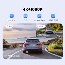 DDPAI Dash Cam Z50 Pro 4K HDR + 1080P Car DVR Night Vision Wi-Fi 6 GPS ADAS 24h Parking Monitor Front and Rear Camera Dashcam