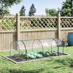 Transparent Pvc Tunnel Greenhouse Green Grow House Steel Frame 250 X 100 X 80cm