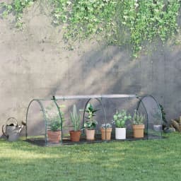Transparent Pvc Tunnel Greenhouse Green Grow House Steel Frame 250 X 100 X 80cm