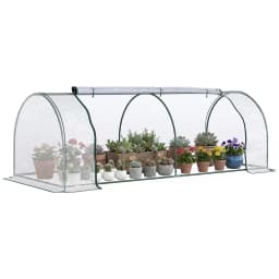 Transparent Pvc Tunnel Greenhouse Green Grow House Steel Frame 250 X 100 X 80cm