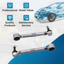 Rear Toe Control Arms Kit Adjustable for Lexus IS300 2001-2005 for GS300 1998-2005 Silver Steel New