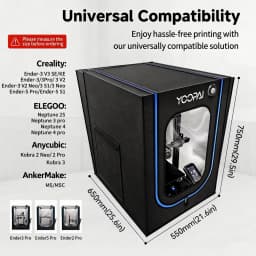 3D Printer Enclosure For Creality LED Thermo-Hygrometer Ventilation Kit Premium Fireproof Dustproof Constant Temperature