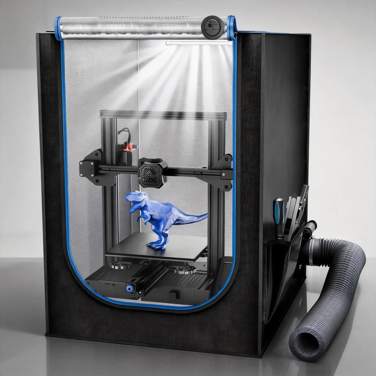 3D Printer Enclosure For Creality LED Thermo-Hygrometer Ventilation Kit Premium Fireproof Dustproof Constant Temperature