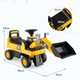 DORTALA Kids Ride-on Excavator Construction Bulldozer Truck Toddlers Sliding Toy Car