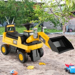 DORTALA Kids Ride-on Excavator Construction Bulldozer Truck Toddlers Sliding Toy Car