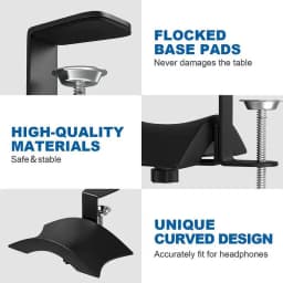 Universal Headset Holder Clip Hanger Headphone Stand Table Clamp Desk Mount Office Hanger Headset Stand Bracket Display Rack