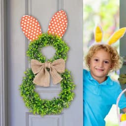 Easter Door Wreath Decorative Spring Season Door Wreath Easter Party Supplies For Front Door Backyard Entryway Wall Window Decor