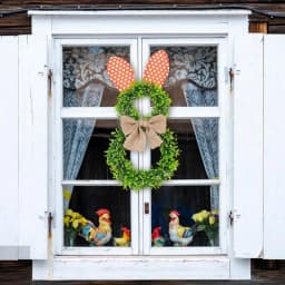 Easter Door Wreath Decorative Spring Season Door Wreath Easter Party Supplies For Front Door Backyard Entryway Wall Window Decor