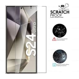 4PCS Full Cover Tempered Glass For Samsung Galaxy S24 Ultra S24 Plus Fingerprint Screen Protector S25Ultra Protective HD Glass
