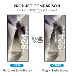 4PCS Full Cover Tempered Glass For Samsung Galaxy S24 Ultra S24 Plus Fingerprint Screen Protector S25Ultra Protective HD Glass