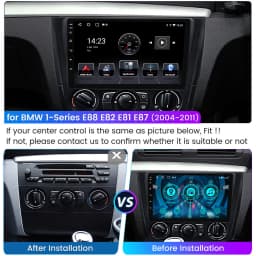 ESSGOO Android 14 9" Wireless Carplay Android Auto For BMW 1-Series E88 E82 E81 E87 2004-11 Car Radio Multimedia Player GPS Navi
