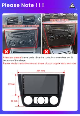 ESSGOO Android 14 9" Wireless Carplay Android Auto For BMW 1-Series E88 E82 E81 E87 2004-11 Car Radio Multimedia Player GPS Navi