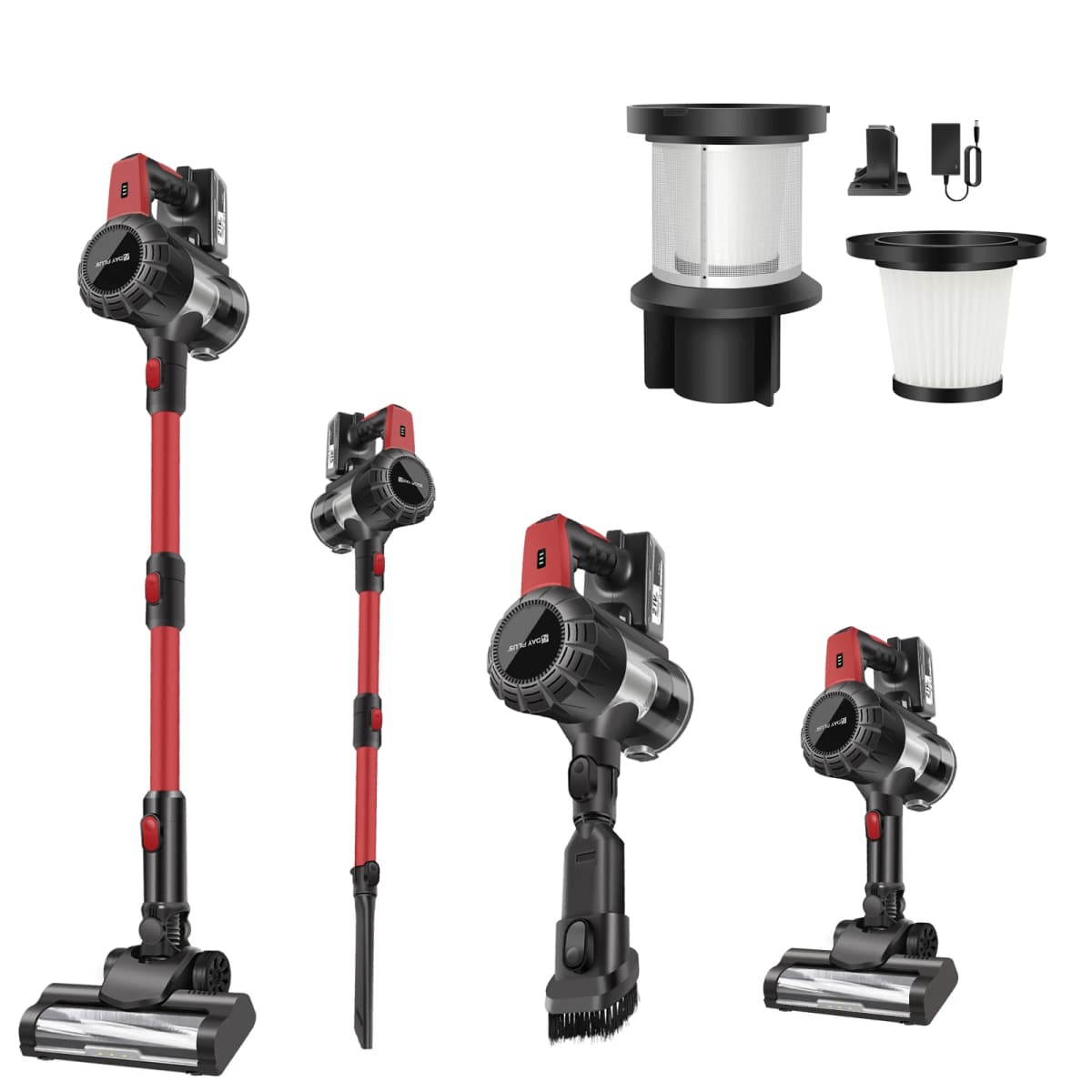 Cordless Vacuum with LED Work Light 6IN1 with accessory function Hand vacuum cleaner wireless HEPA