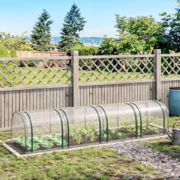 Tunnel Greenhouse Green Grow House Steel Frame Garden W/ Zipped Doors