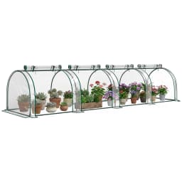 Tunnel Greenhouse Green Grow House Steel Frame Garden W/ Zipped Doors