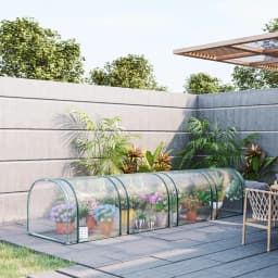 Tunnel Greenhouse Green Grow House Steel Frame Garden W/ Zipped Doors
