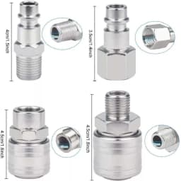 20PCS Euro Air Line Hose Fitting Connector Quick Release 1/4'' BSP Male Female