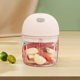 Livingandhome Electric Wireless Kitchen Garlic Chopper With Intuitive Controls Child Lock USB Wire