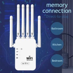 WiFi Extender Repeater, WiFi Signal Booster With Ethernet Port, WiFi Long Range Amplifier Works With WiFi AP/ Repeater, UK Plug