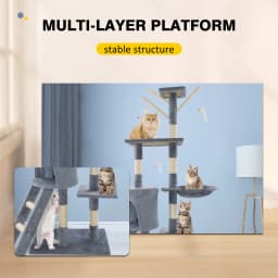 Multi-Level Cat Nest Cat Tree with Condo Cat Scrapers Cat Accessories gatos Scratching post for Kitten Furniture Large Cat Tower