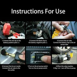 Portable Car Air Compressor 12V High Pressure Inflator Pump Power Car Tyre Inflator with LED Inflator for Auto Car Motorcycles