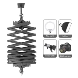 Photography 78inch/200cm Heavy-Duty Ceiling Wall Mount Boom Arm, Save Space, Stand For Ring Light Strobe Flash Camera Softbox
