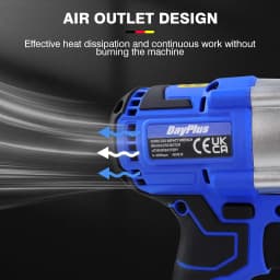 21V 3 in 1 Cordless Impact Wrench Brushless 1/2" Drive Dual Speed Screwdriver with 4000mAh Battery,4pcs Scokets,12 Drill Bits