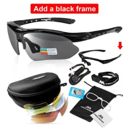 MOVIGOR 5 Lens Polarized Cycling Glasses Sports Men Sunglasses Road Bicycle Goggles Mountain Bike Riding Protection Eyewear set