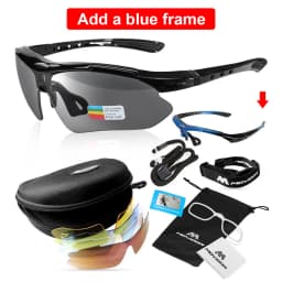 MOVIGOR 5 Lens Polarized Cycling Glasses Sports Men Sunglasses Road Bicycle Goggles Mountain Bike Riding Protection Eyewear set