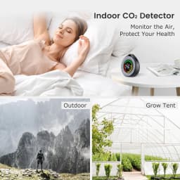 INKBIRD Portable CO2 Detector, Mini Indoor CO2 Monitor, NDIR Sensor with Full Color LCD Auto Calibration, for Home Office Travel