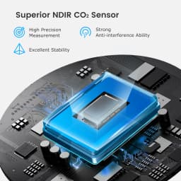 INKBIRD Portable CO2 Detector, Mini Indoor CO2 Monitor, NDIR Sensor with Full Color LCD Auto Calibration, for Home Office Travel
