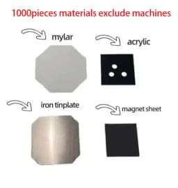 1000pcs Materials for Photo Magnet Fridge Magnet Making Machine DIY Craft Used for Fridge Magnet 50*50mm Size