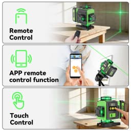HGLINE 16 Lines Laser Level APP Remote Control Horizontal Vertical Levels Machine Power Display Laser Leveling With 100cm Tripod