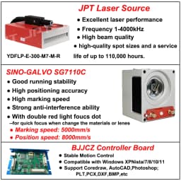 300W JPT Mopa Fiber Laser Marking Cutting Machine Deep Laser Engraving for All Metal Jewelry Laser Engraver for Drilling ngraver