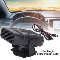 30W Car Heater Solar Panel Heater Set Winter Defroster Heating Fan Winter Car Pet House Warmer Car Heater Drying Monocrystalline