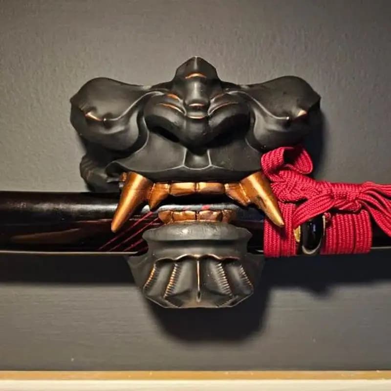Katana Wall Holder Wall Mount Katana Storage Wall Support Rack Black Sword Display Stand For Shop Living Room Decor